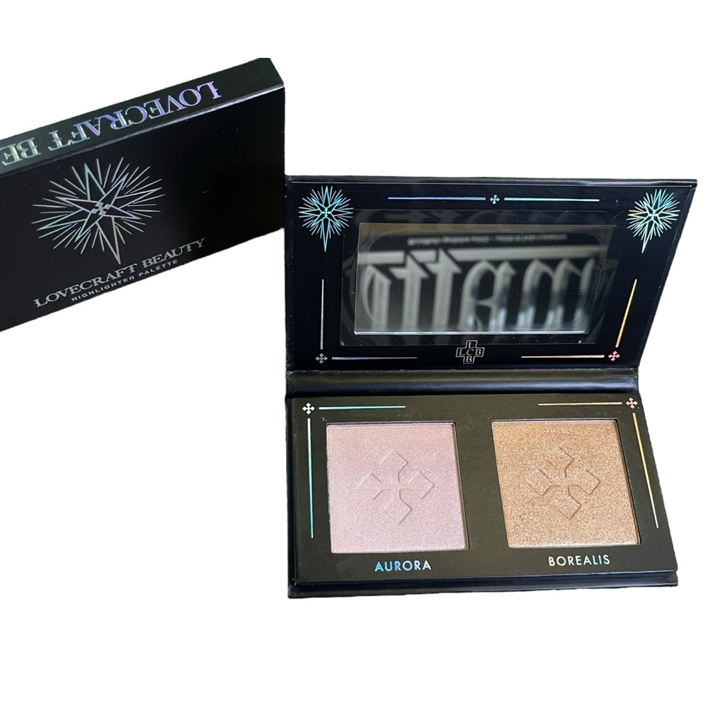 Lovecraft Beauty HIGHLIGHTER PALETTE Aurora + Borealis Full Size NIB.